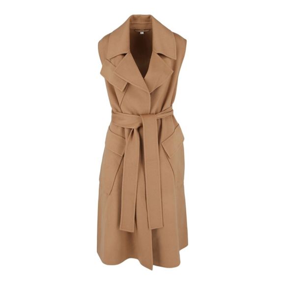 Burberry Jackets & Blazers - Burberry Sleeveless Cashmere Long Coat Brown Womens